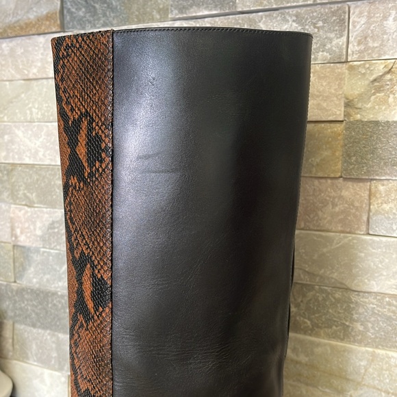 Jimmy Choo Mabyn 85 Leather Heeled Knee-High Boots - Picture 11 of 17